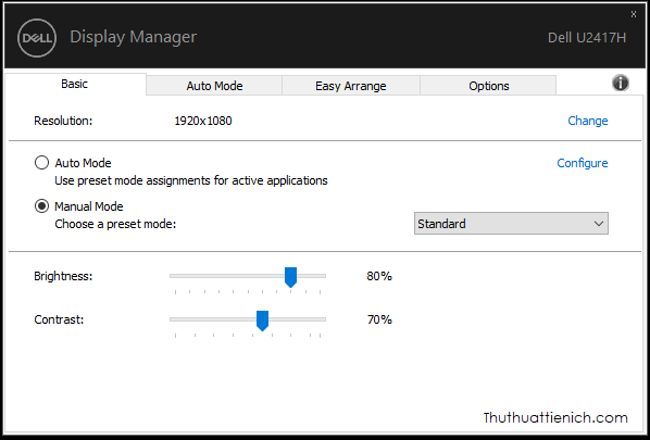 Phần mềm Dell Display Manager tang-giam-sang-man-hinh-dell
